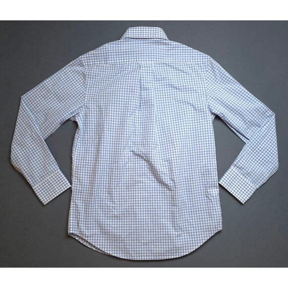 Ralph Lauren Boys Size 14 Button Down Plaid Shirt Long Sleeves Blue White - Picture 7 of 7